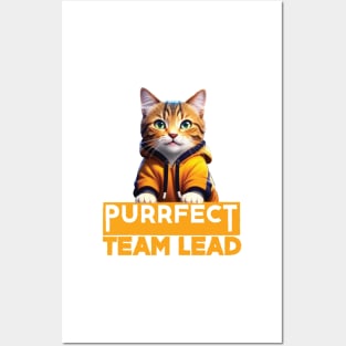 Just a Purrfect Team Lead Cat Posters and Art